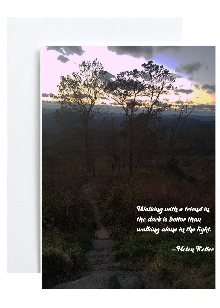 "Walking with a Friend" Greeting Card (Encouragement, Friendship, Love)