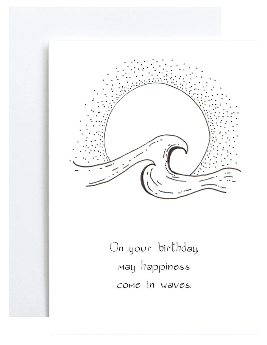 "Waves of Happiness" Greeting Card (Birthday)