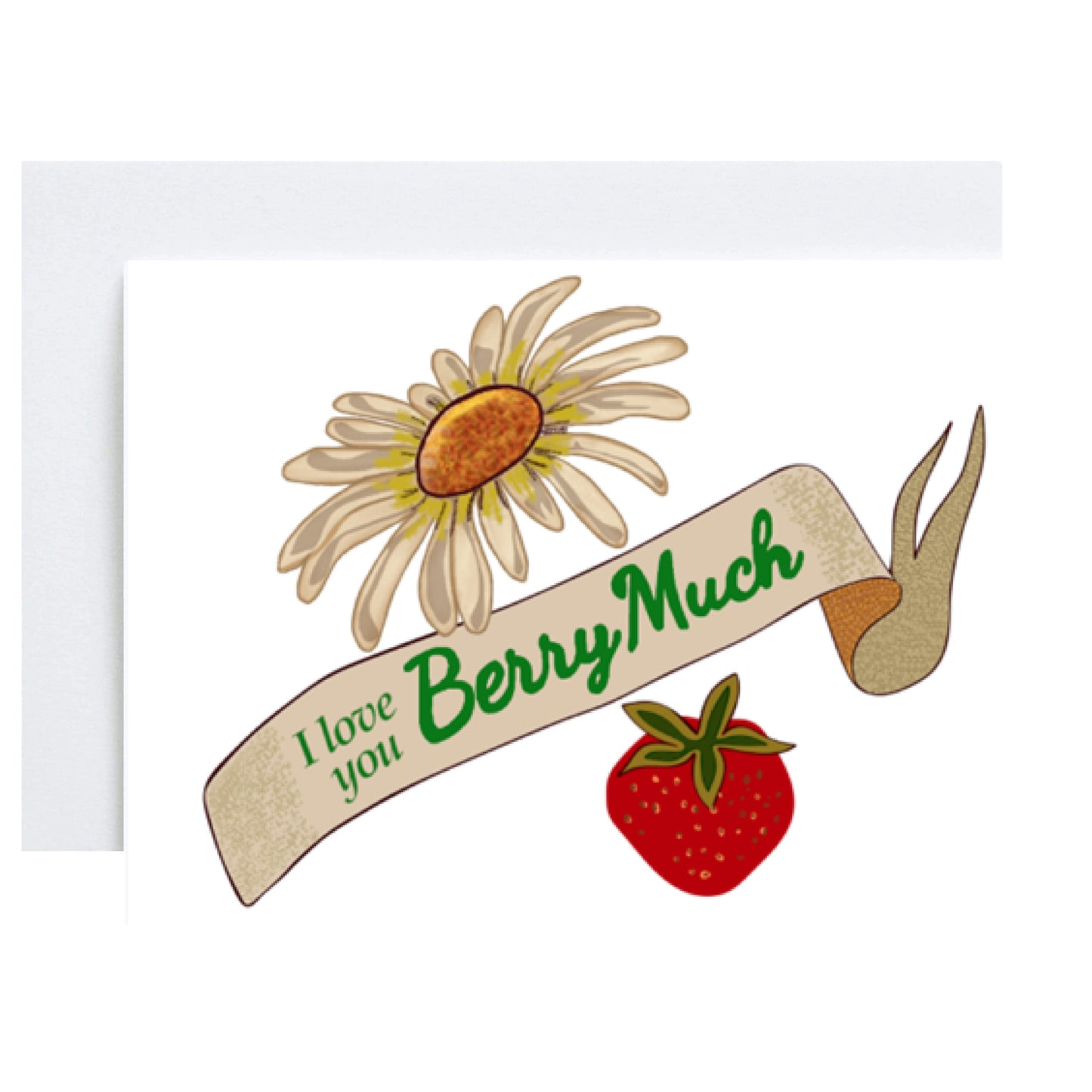 "Love You Berry Much" Greeting Card (Love, Anniversary)