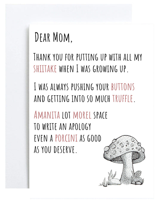 "Mushrooms for Mom" Greeting Card (Mother's Day)
