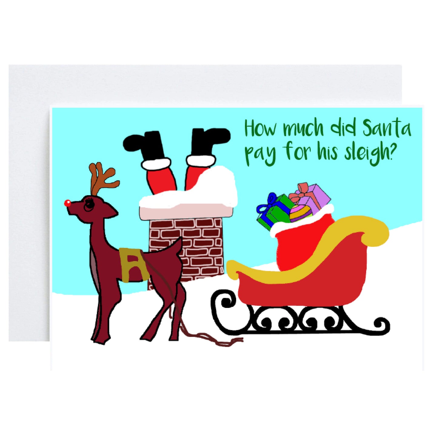 "On the House" Greeting Card (Christmas)
