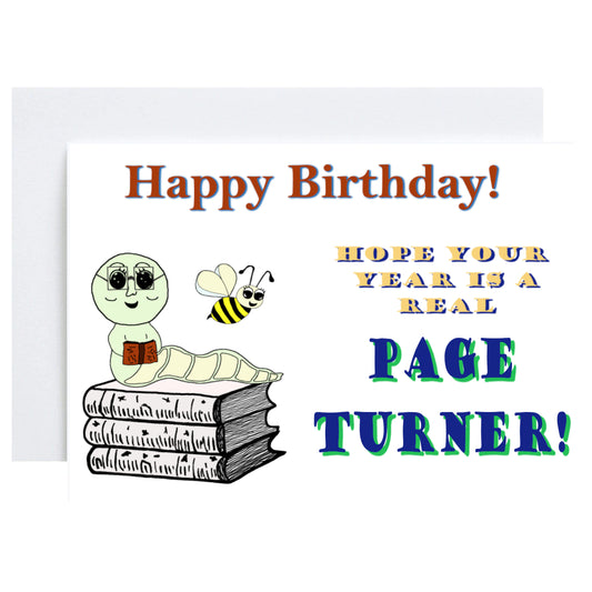 "Page Turner" Greeting Card (Birthday)