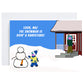 "Snowman Handstand" Greeting Card (Christmas)
