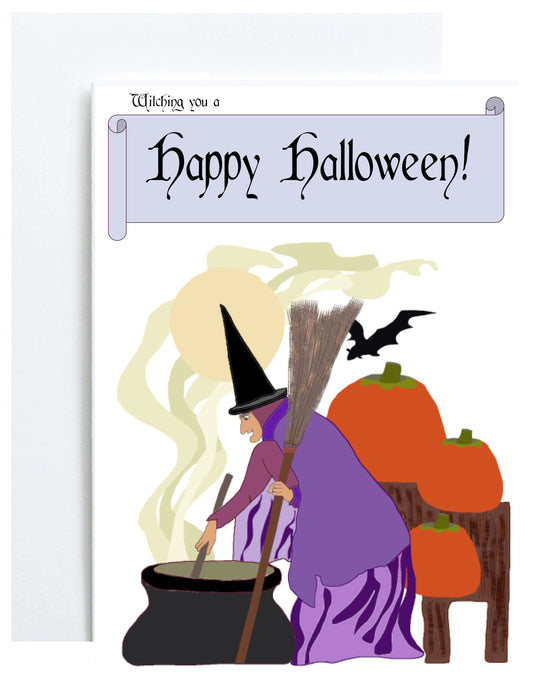 "Witching You" Greeting Card (Halloween)