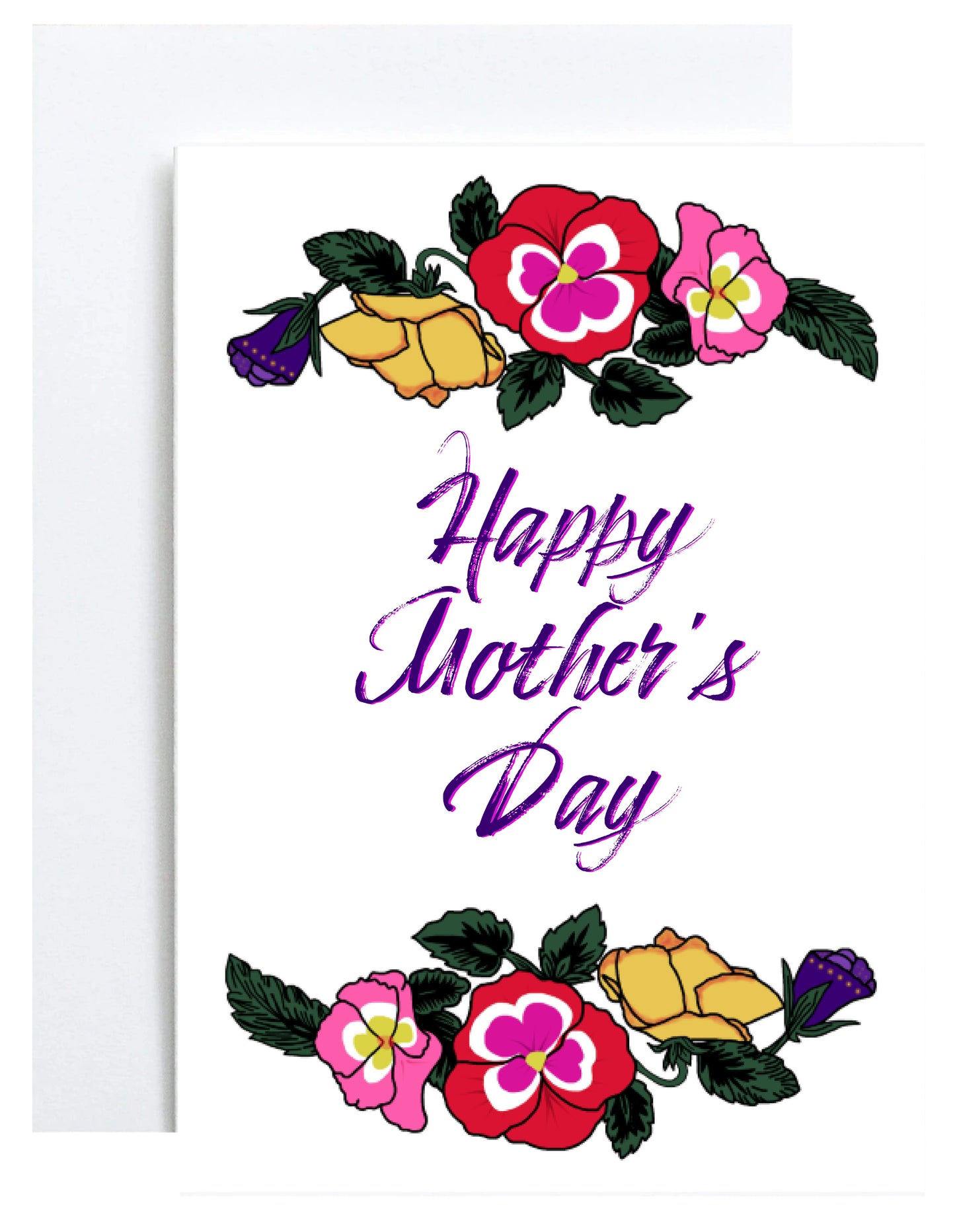 "Floral Garland" Greeting Card (Mother's Day)