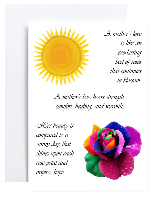 "Rainbow Rose" Greeting Card (Mother's Day)