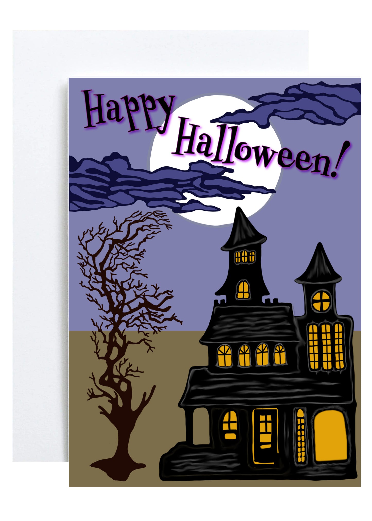 "Happy Haunted House" Greeting Card (Halloween)