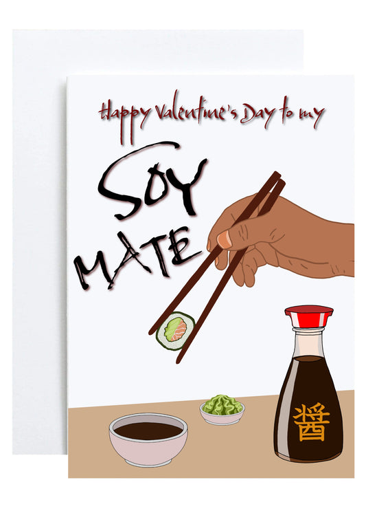 "Soy Mate" Greeting Card (Valentine's Day)