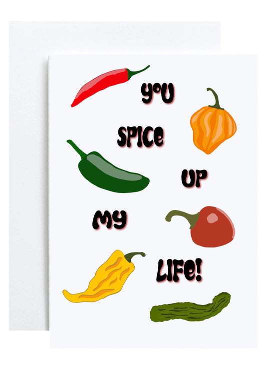 "You Spice Up My Life" Greeting Card (Love)