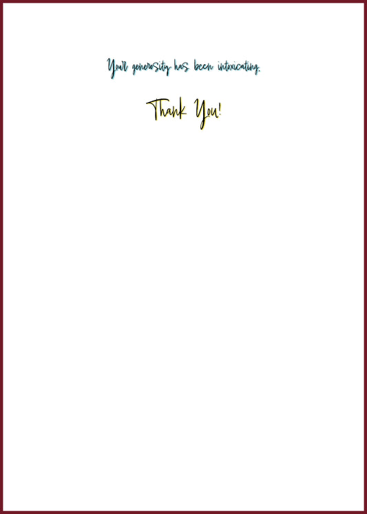 "Wine for the Soul" Greeting Card (Thank You, Rumi)