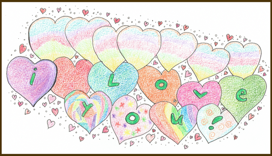 "Heart Balloons" Greeting Card (Mother's Day)