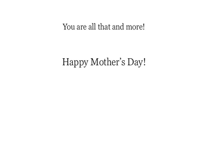 "Mother Acronym" Greeting Card (Mother's Day)