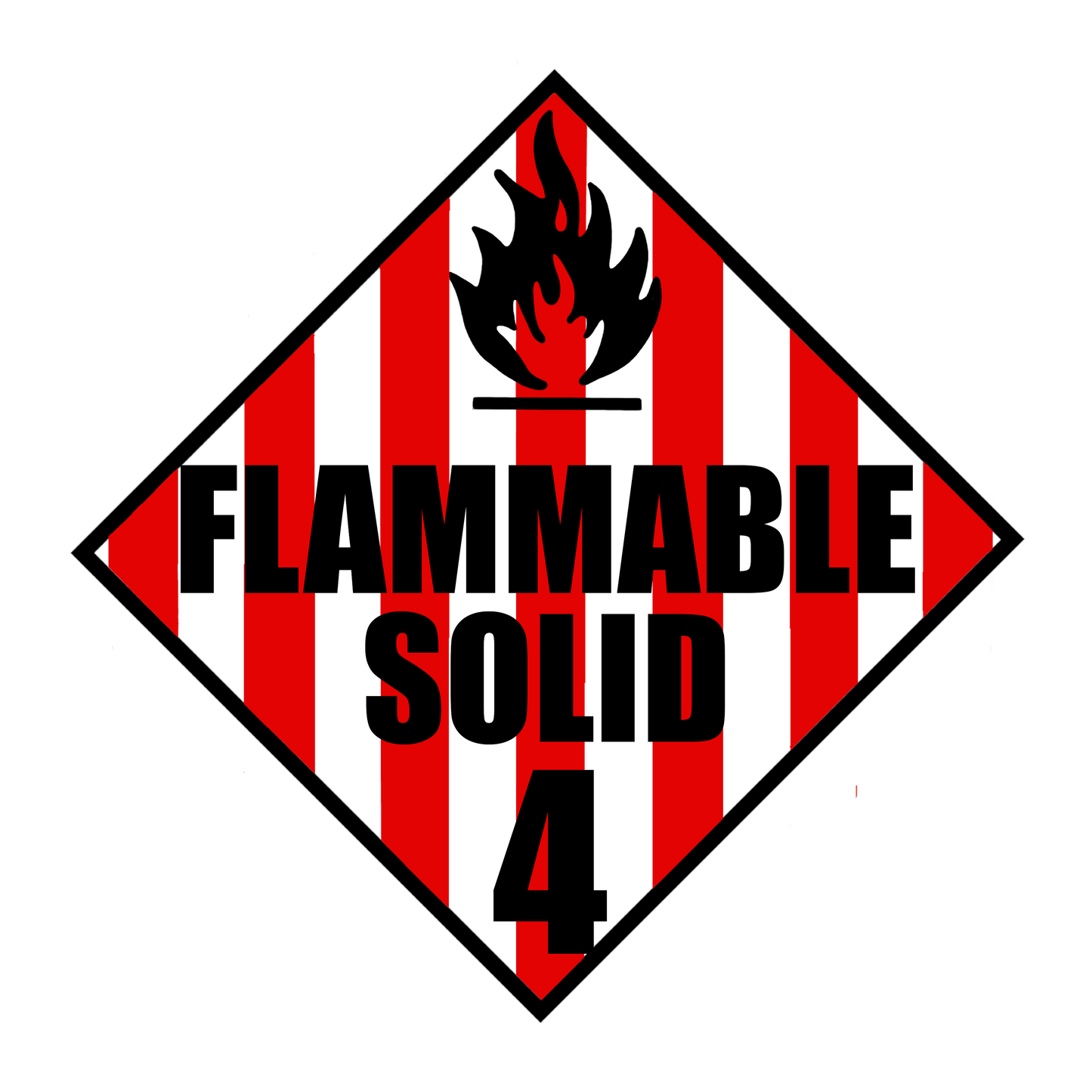 "Flammable Solid" Tee Shirt Design (Math & Science)